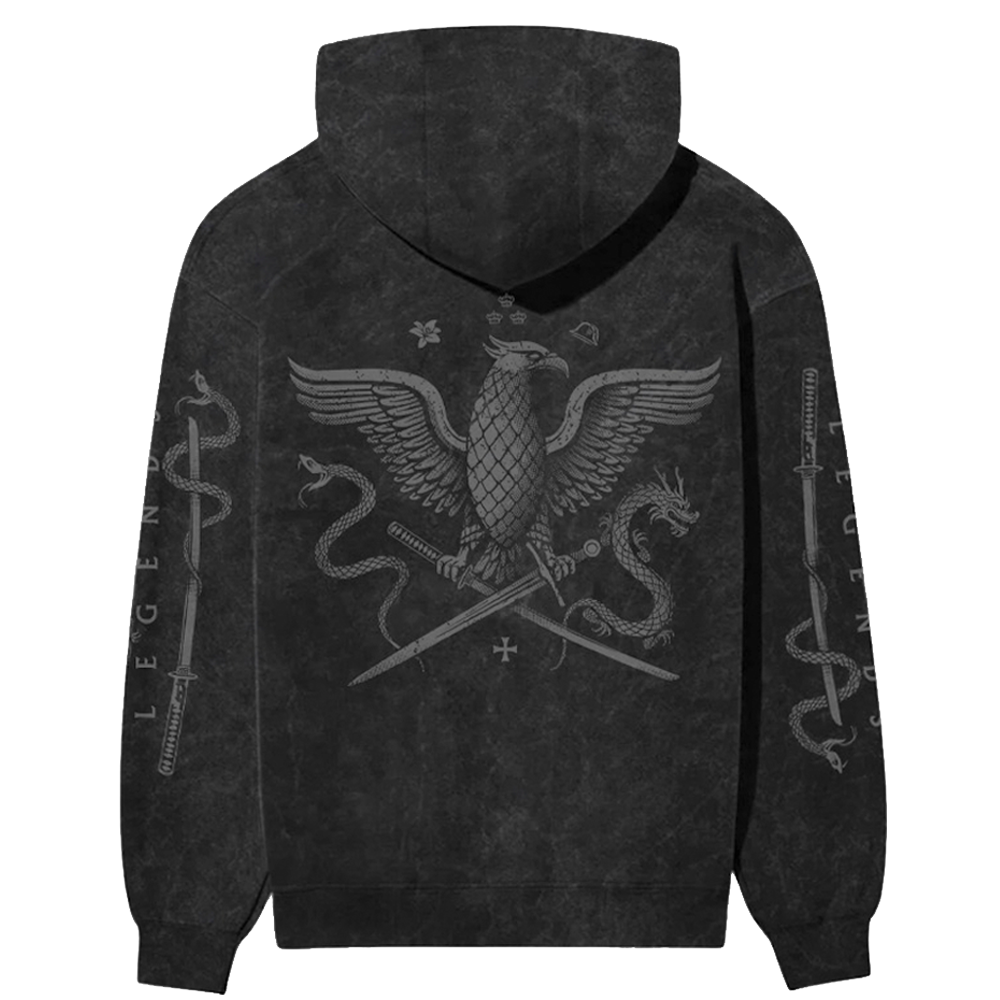 Legends Swords Mineral Wash Pullover Hoodie